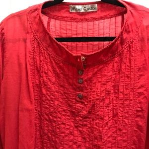 JP and Mattie Pintuck Red Top